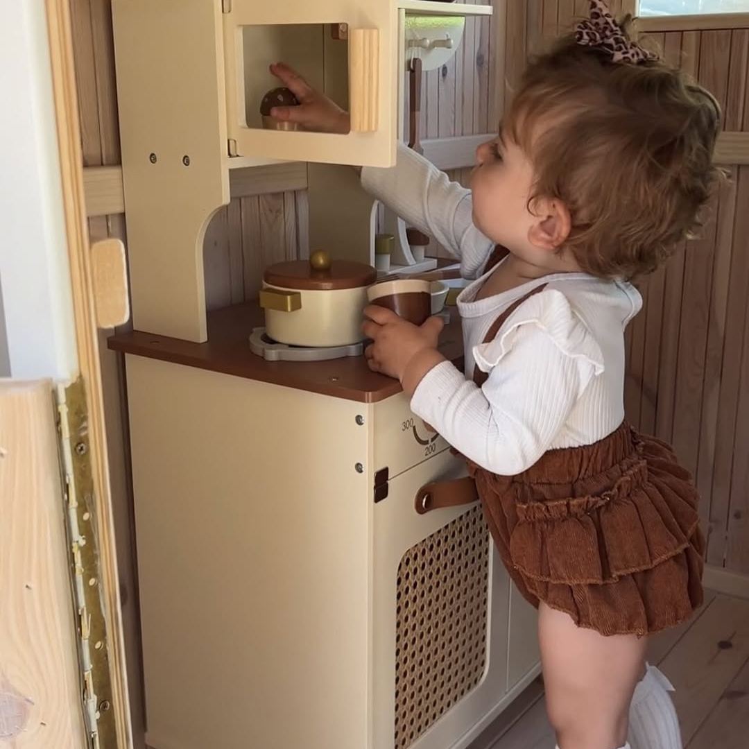 ROBUD Holzspielküche für Kinder - Mocha Montessori