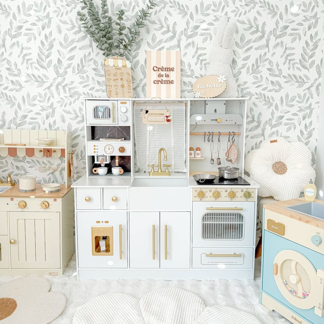 ROBUD Moderne Spielküche für Kinder - Weiß