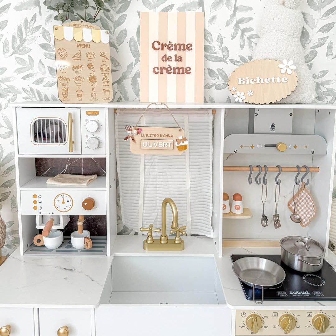 ROBUD Moderne Spielküche für Kinder - Weiß