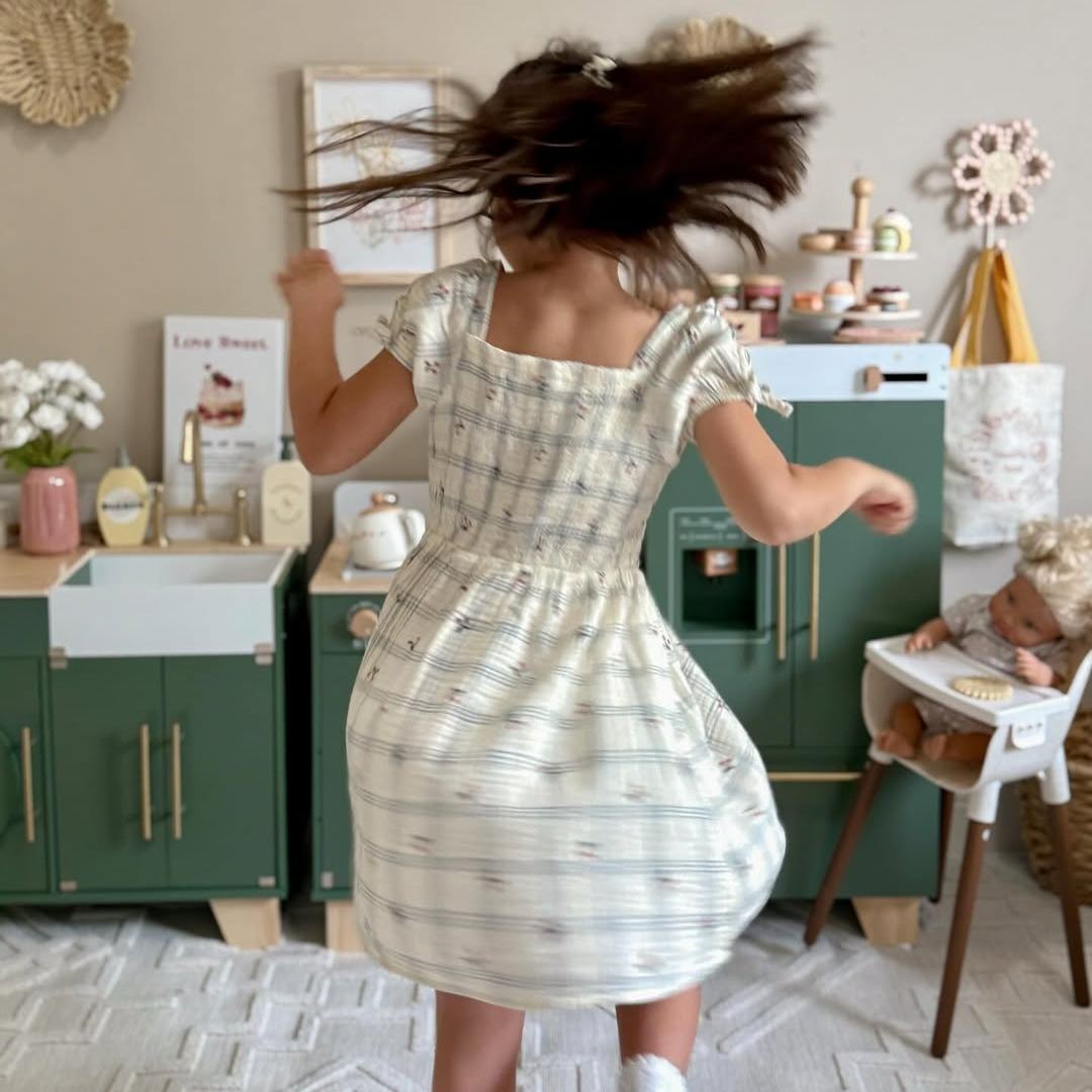 ROBUD Holz Kinderküche Spielset Serie - Vintage Grün