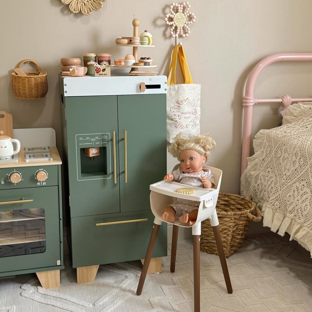 ROBUD Holz Kinderküche Spielset Serie - Vintage Grün