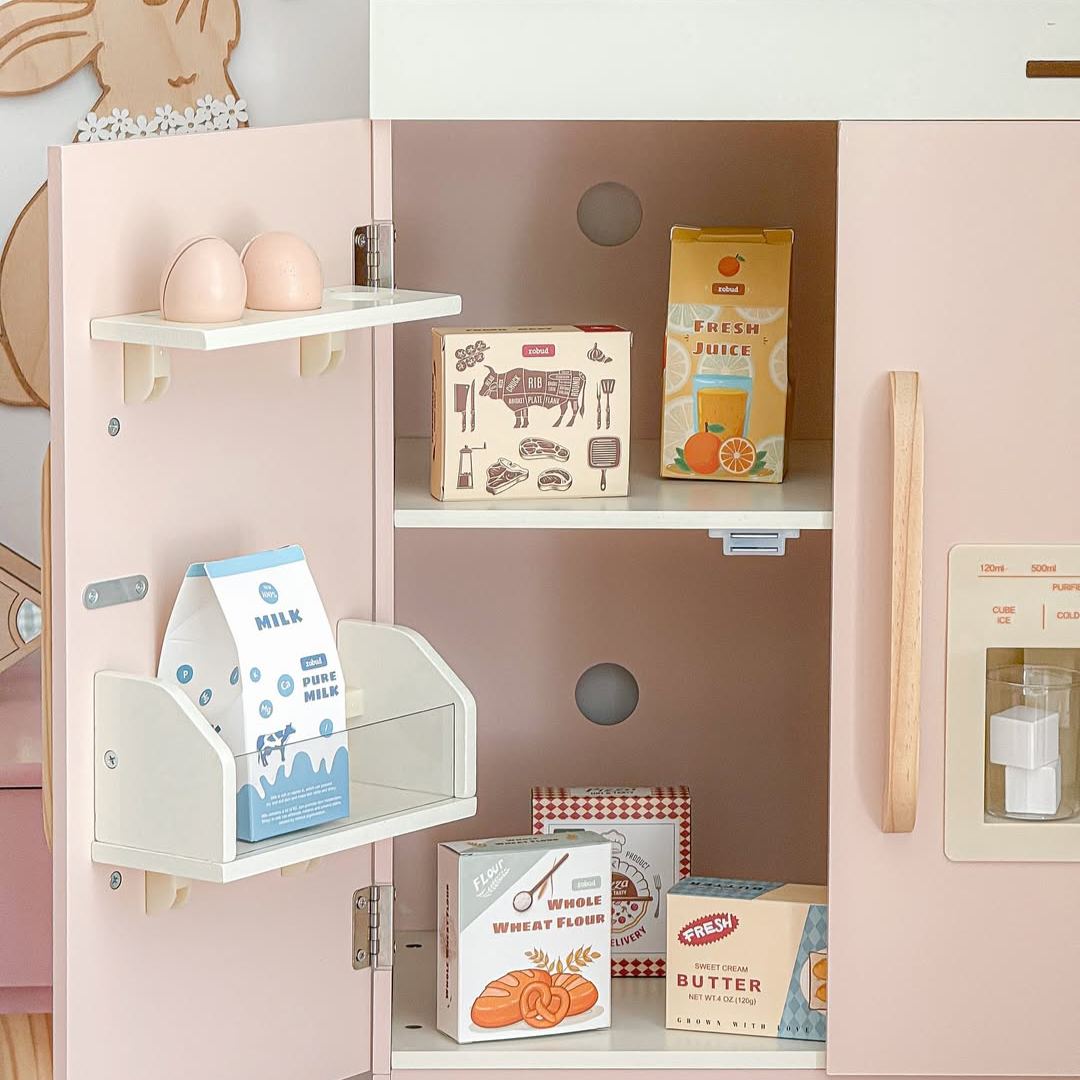 ROBUD Rosa Kühlschrank aus Holz