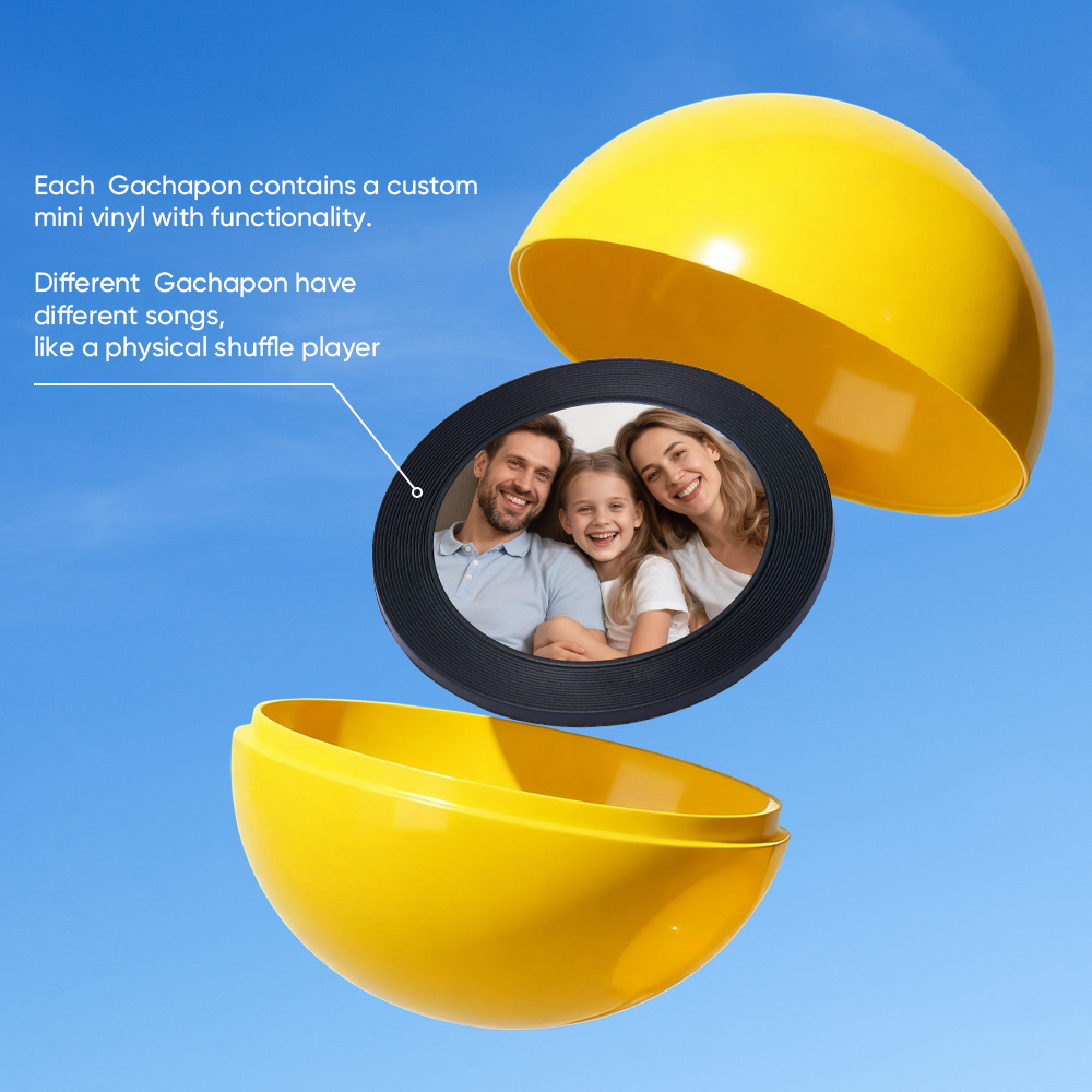 Personalized Music and Photo Music Gachapon Machine Custom Song Mini Record Box Retro Anniversary Gift