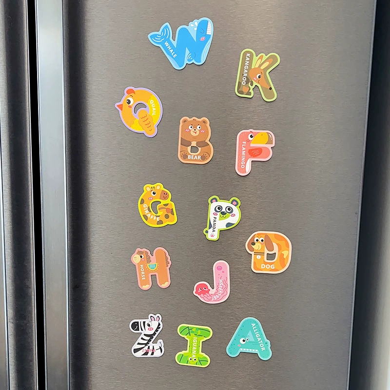 Zachte Magnetische Alfabet- En Cijferpuzzel Koelkastmagneten - Vroeg Leerspeelgoed Voor Kinderen