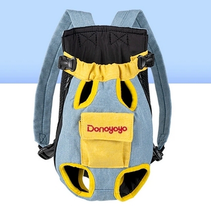 Portable Pet Backpack – Soft Cotton Chest Carrier for Dogs & Cats, Four-Leg Design for Comfort & Safety