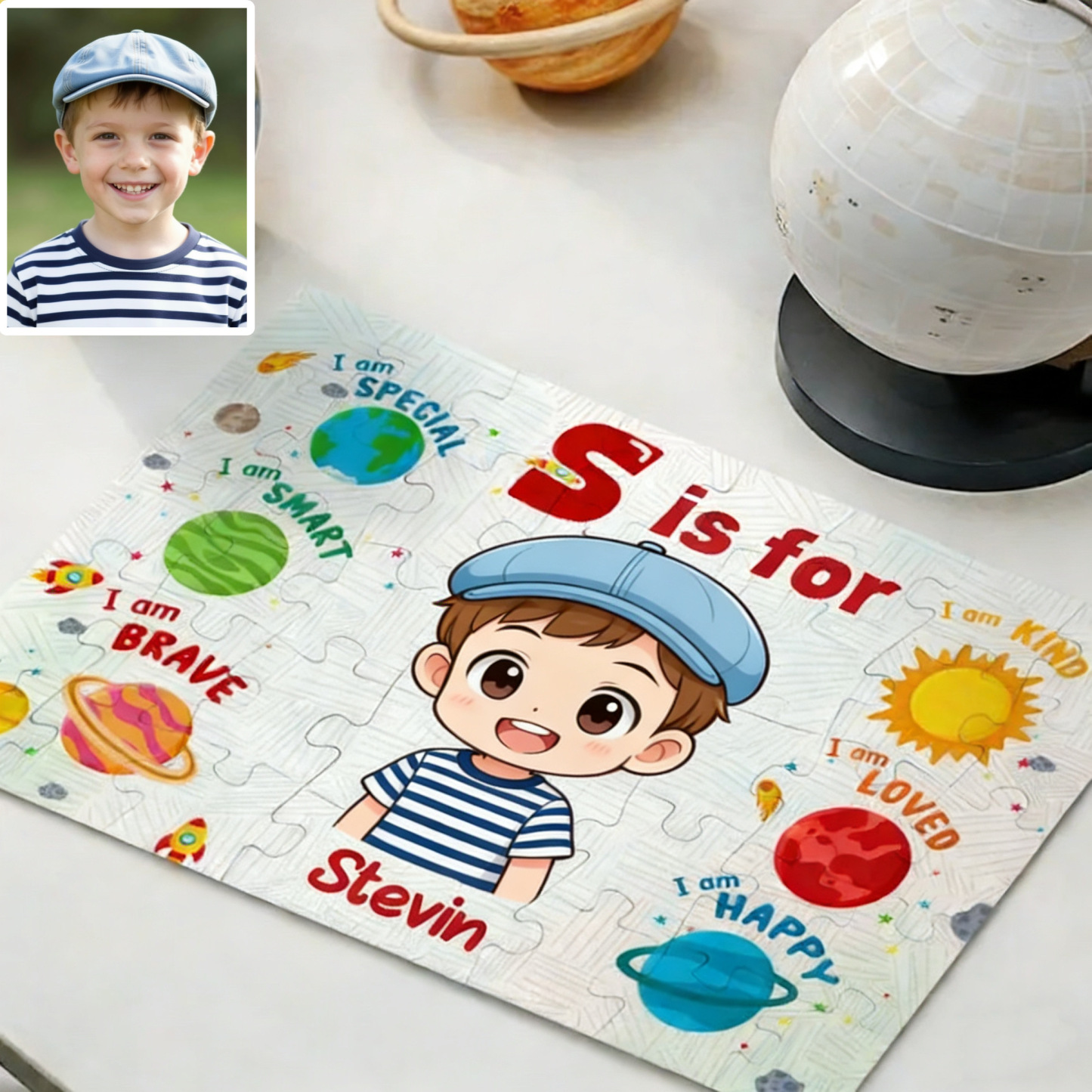 Custom Photo Cartoon Jigsaw Puzzle - Perfect Birthday Gift for Grandkids and Kids