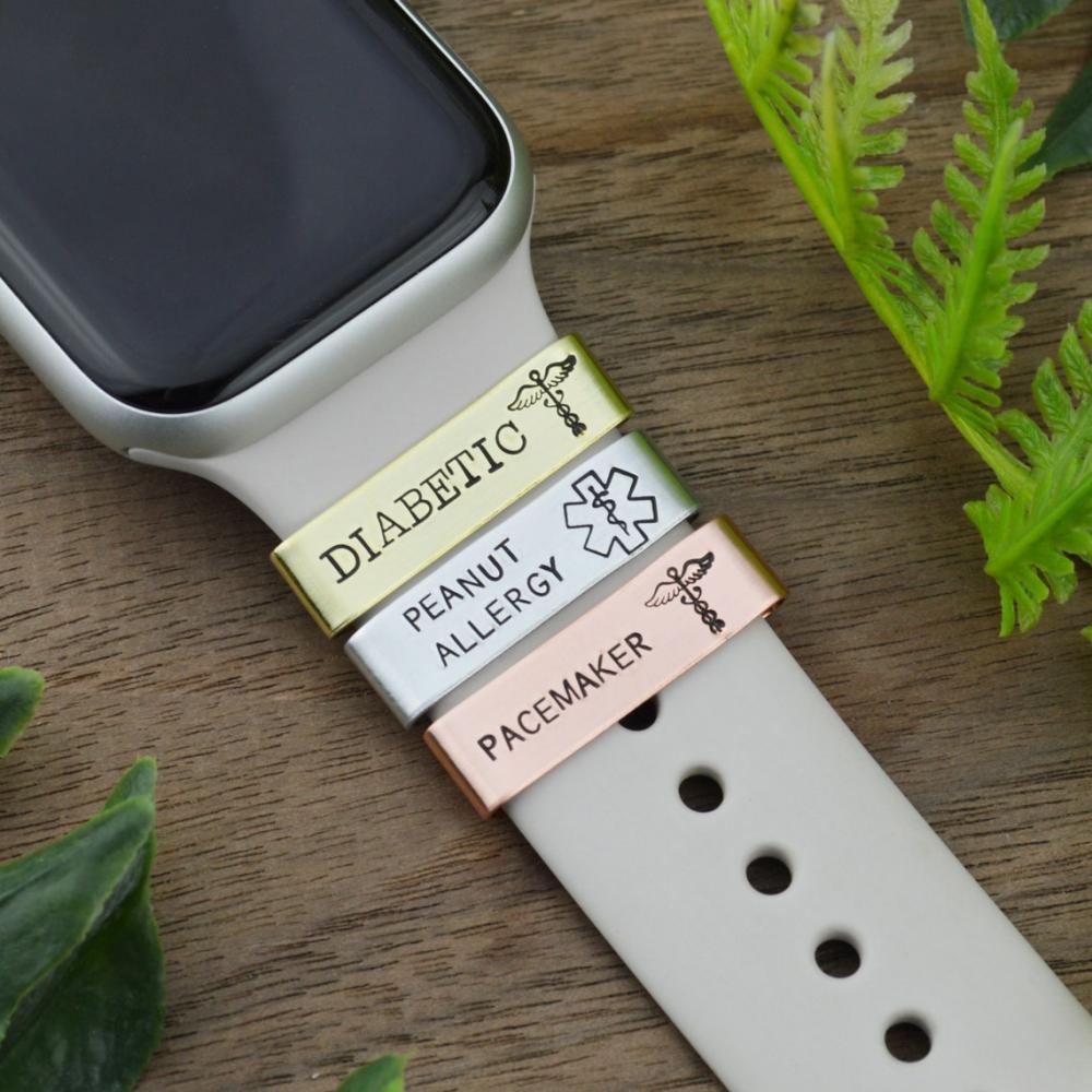 Gepersonaliseerde Horlogeband Met Medisch Alarm En Gepersonaliseerde Id-bedel Voor Allergieën En Noodmeldingen - CustWitNL