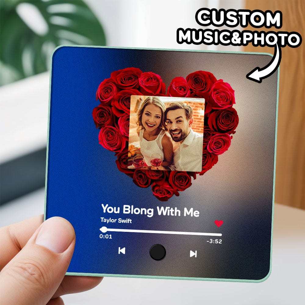 Custom Spotify Album Fridge Magnet Personalized Music Fridge Magnet Can Play Songs and Adjust Volume for Couples