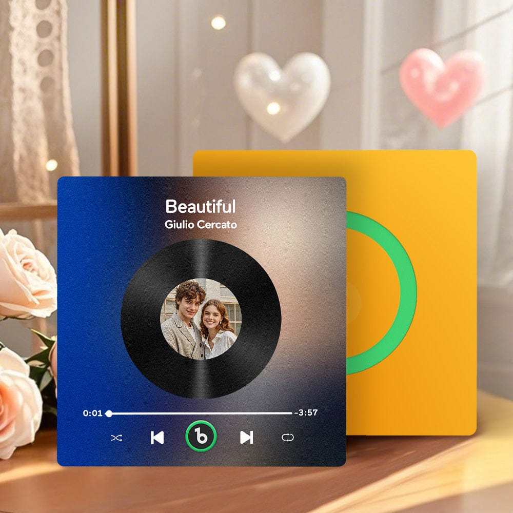 Aangepaste Muziek Koelkastmagneet Album Zingende Koelkastmagneet Muziek Muur Foto Sticker Muziekbeweging Die Gespeeld Kan Worden Valentijnsdag Cadeau - CustWitNL