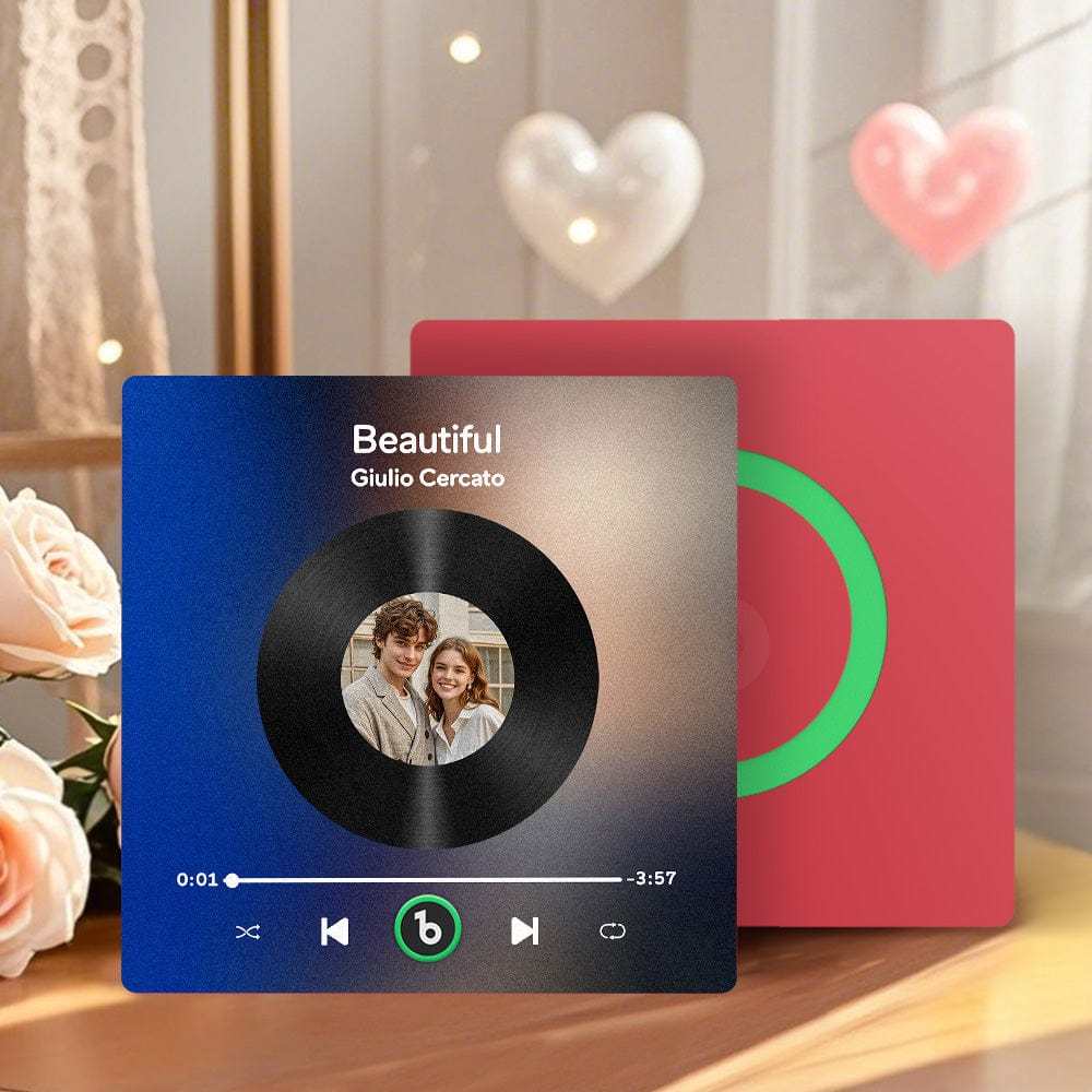 Aangepaste Muziek Koelkastmagneet Album Zingende Koelkastmagneet Muziek Muur Foto Sticker Muziekbeweging Die Gespeeld Kan Worden Valentijnsdag Cadeau - CustWitNL