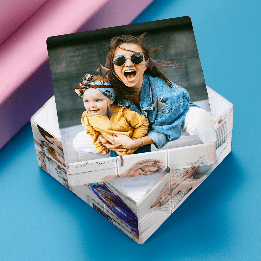 Familie Herdenkingsgeschenken Foto Rubik's Kubus - CustWitNL