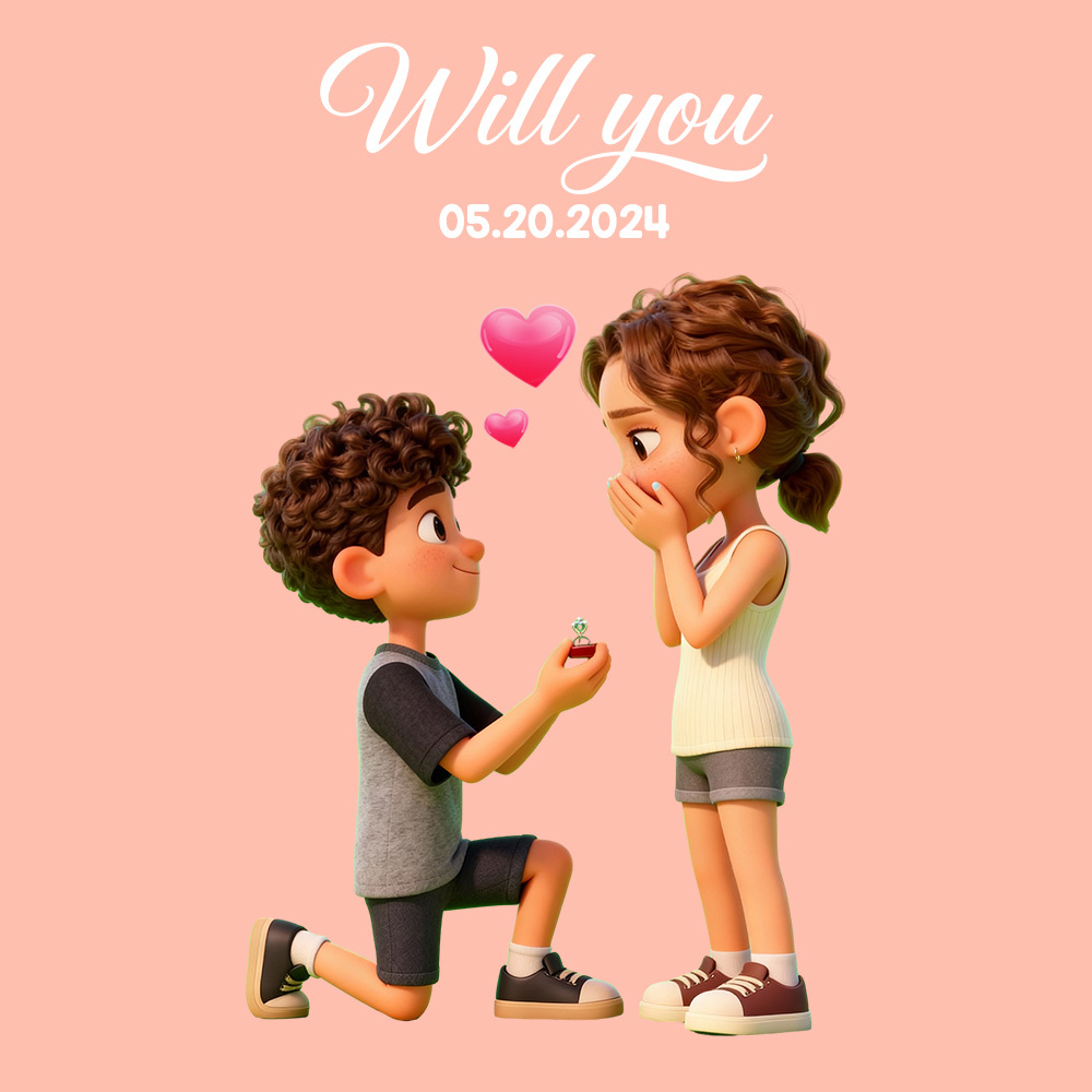 Personalized Cartoon Holograms Lumina Boxes | Holographic Memorial Ornament | Cherish Your Lover’s Memory in Projection