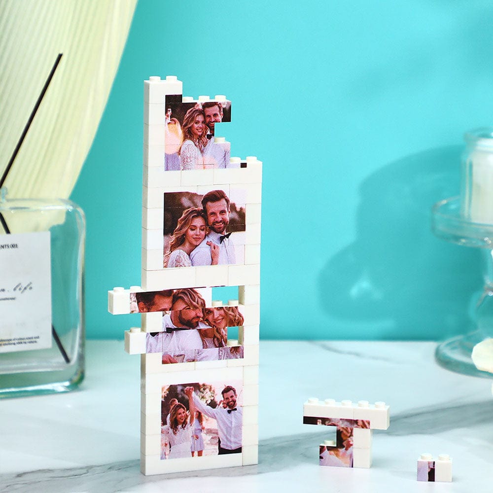 Gepersonaliseerde Fotopuzzel Met Bouwstenen, Een Perfect Cadeau Voor Stellen.