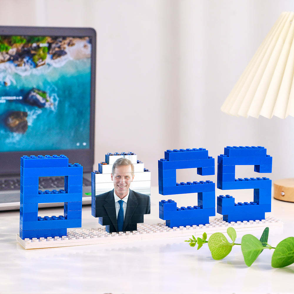 Gifts for Boss Custom Photo Building Bricks Puzzles Photo Blocks Rotatable Photo - CustWit