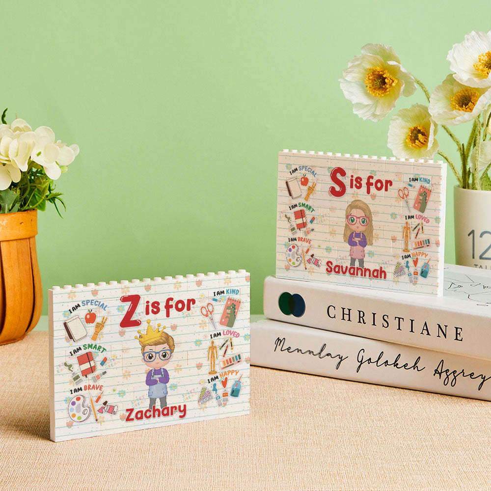 Personalized Horizontal Building Brick My Dream Job Block Birthday Gift For Kids - CustWit