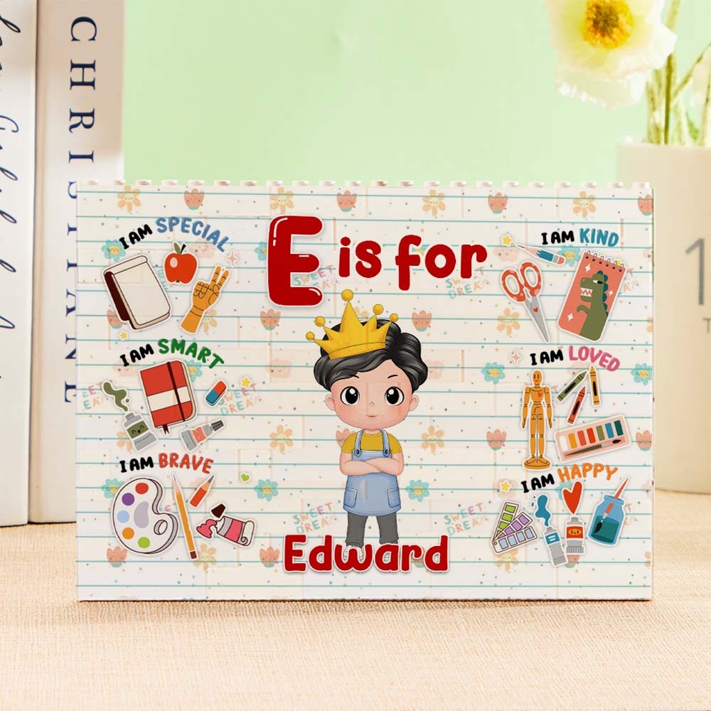 Personalized Horizontal Building Brick My Dream Job Block Birthday Gift For Kids - CustWit