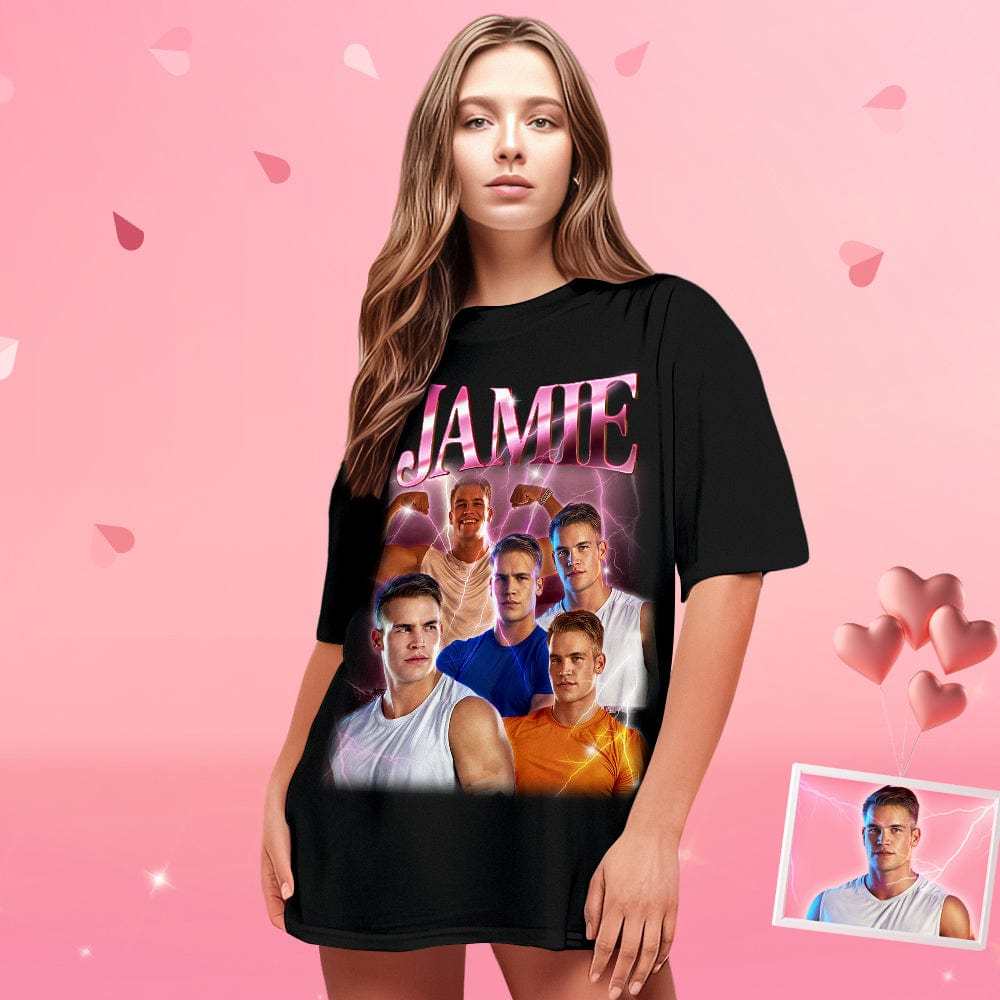 Gepersonaliseerde Foto Vintage T-shirt Met Gepersonaliseerde Naam, Huisdiercadeaus, Kat - CustWitNL