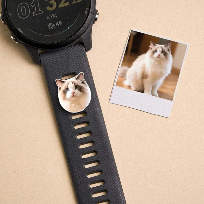 Gepersonaliseerde Foto's Apple Watch-bedel, Apple Watch-bandknop, Horlogebandspeld, Cadeaus Voor Dierenliefhebbers, Gepersonaliseerde Herdenkingscadeaus