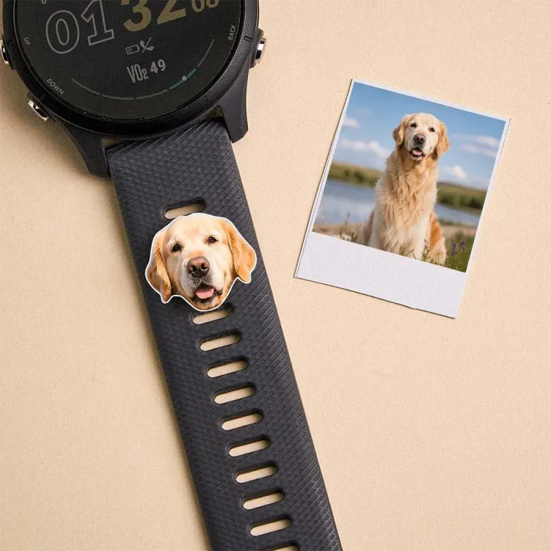 Gepersonaliseerde Foto's Apple Watch-bedel, Apple Watch-bandknop, Horlogebandspeld, Cadeaus Voor Dierenliefhebbers, Gepersonaliseerde Herdenkingscadeaus