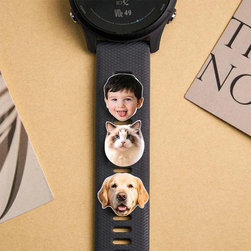 Gepersonaliseerde Foto's Apple Watch-bedel, Apple Watch-bandknop, Horlogebandspeld, Cadeaus Voor Dierenliefhebbers, Gepersonaliseerde Herdenkingscadeaus