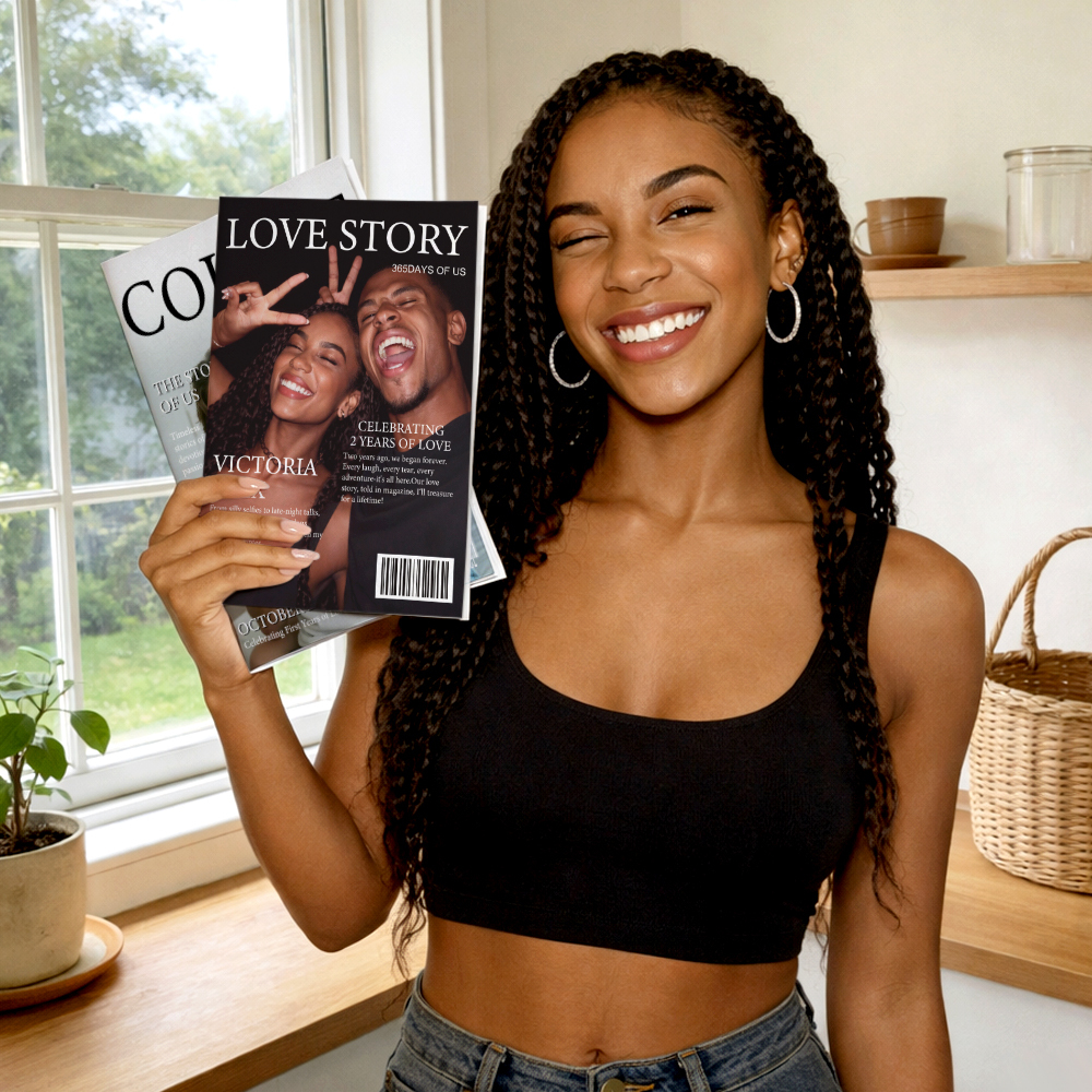Personalized LOVE STORY Magazine for Couples on Valentine's Day