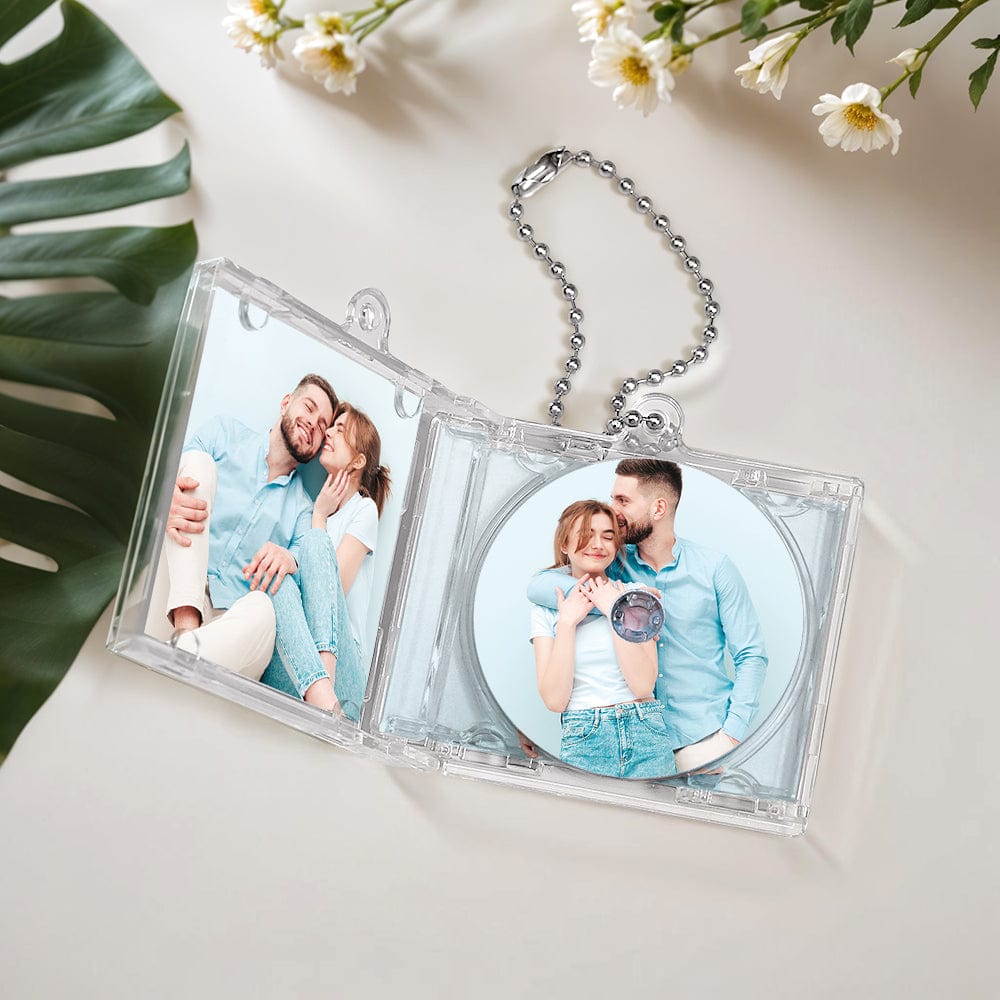Gepersonaliseerde Nfc-sleutelhanger Mini-album Cd-sleutelhanger Met Volledig Aangepaste Foto's + Nummer Speel Direct Je Favoriete Spotify-nummer Af Gepersonaliseerd Muziekcadeau Muziekliefhebber Sleutelhanger Cd-album