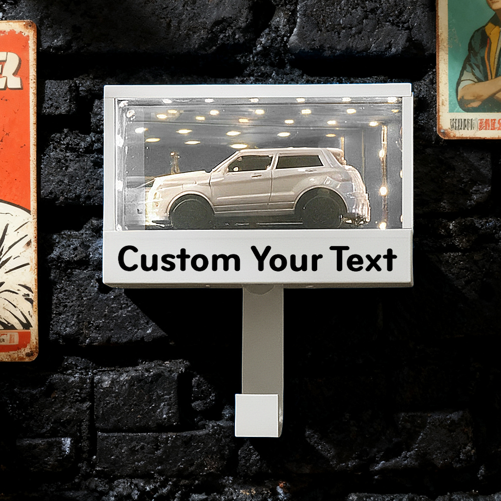 Mini Garage Key Holder for 1:64 Scale Cars Wall Mount Display Gift for Car Lovers