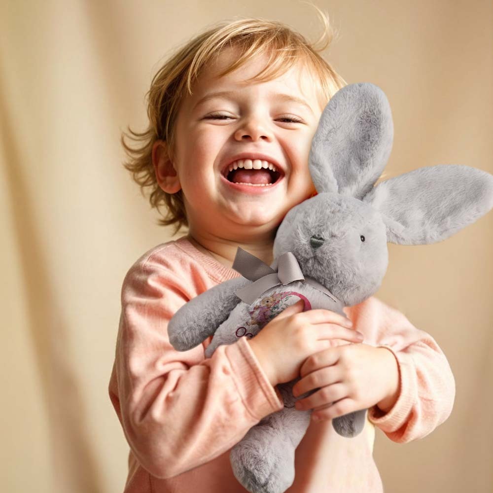 Gepersonaliseerde Bunny Rabbit Pluche Knuffel Cadeau Voor Kinderen - CustWitNL