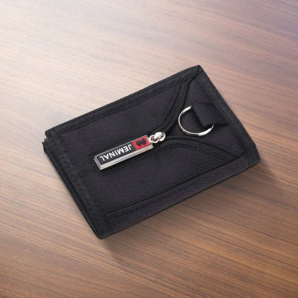 Nylon Drievoudige Portemonnee Met Klittenbandsluiting Cadeaus Voor Geliefden Unisex 5 Kleuren - CustWitNL