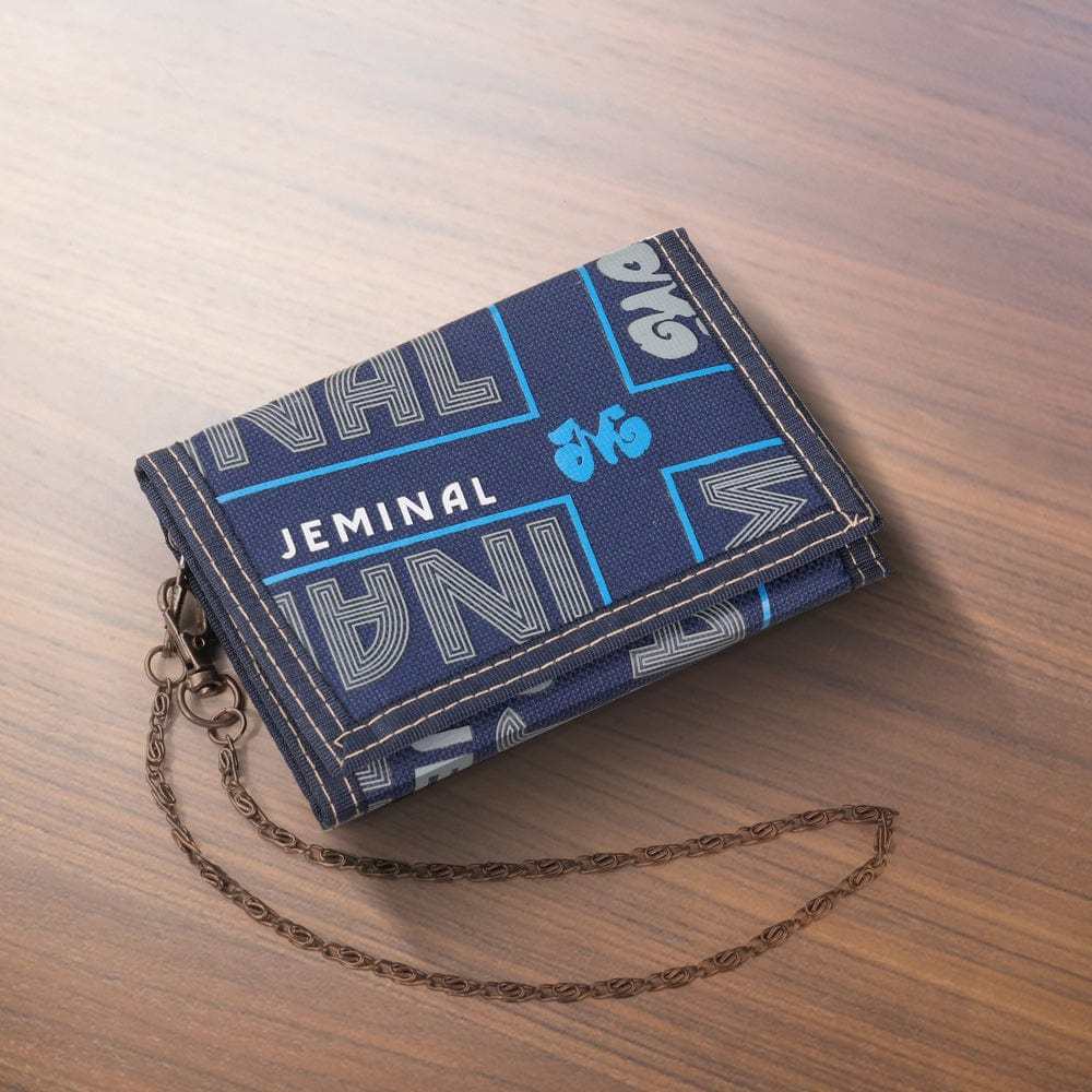 Drievoudige Nylon Portemonnee, Cadeau Voor Het Hele Gezin, Unisex Creditcardhouder Met Klittenbandsluiting - CustWitNL