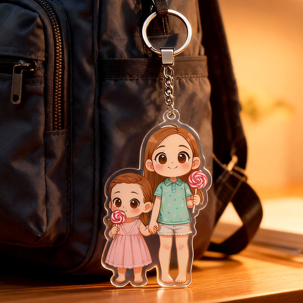 Custom Chibi Acrylic Keychains Made From Your Favorite Photo Perfect For Birthdays, Anniversaries or Christmas