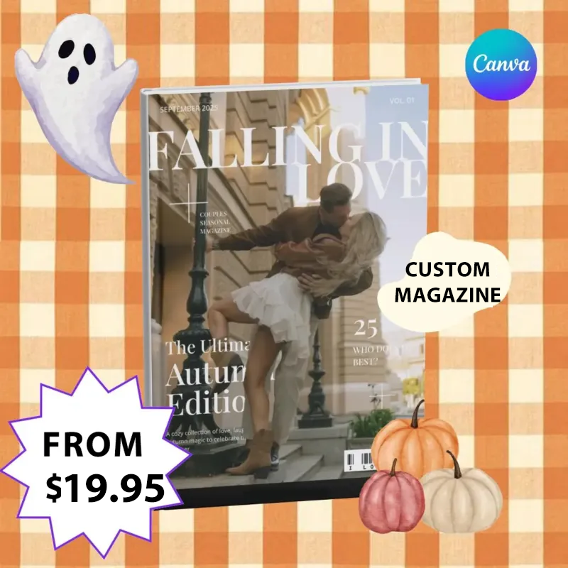 Personalized LOVE STORY Magazine for Couples on Valentine's Day