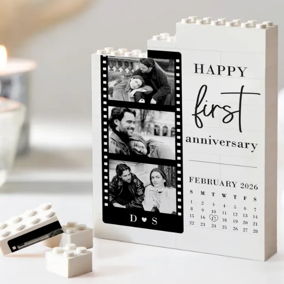 Gepersonaliseerde Fotobouwblokken Als Valentijnsdagcadeau Voor Hem, Een Fotoblok Voor Een Stel, Een Jubileumcadeau, Een Puzzelcadeau Voor Je Vriend.