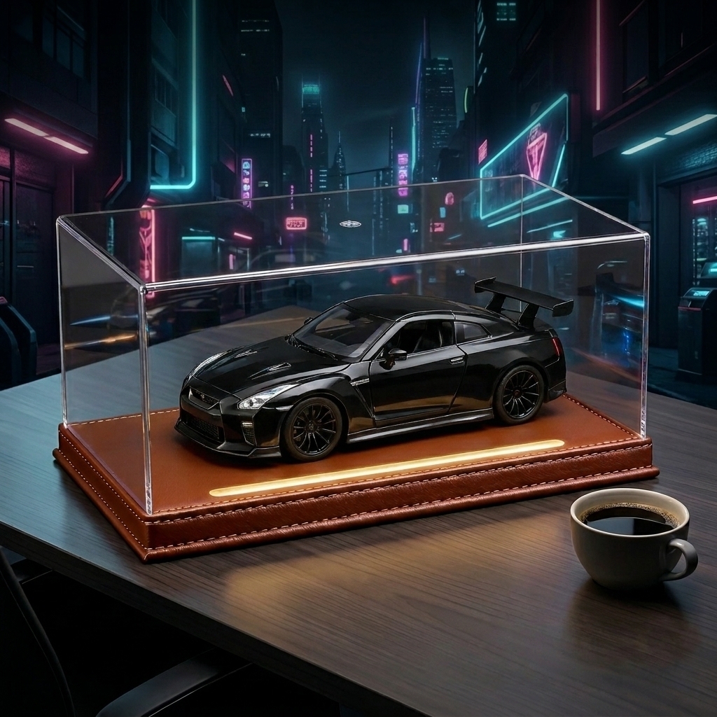 Hypercar-wekker met motorgeluid, uitlaateffect en LED-verlichting – bureaucadeau voor autoliefhebbers - CustWitNL