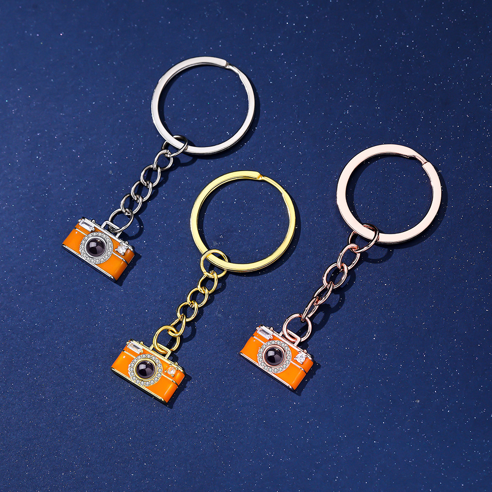 Personalized Photo Keychain Projection Gem Camera Keyring Anniversary Gifts for Her - CustWitUK