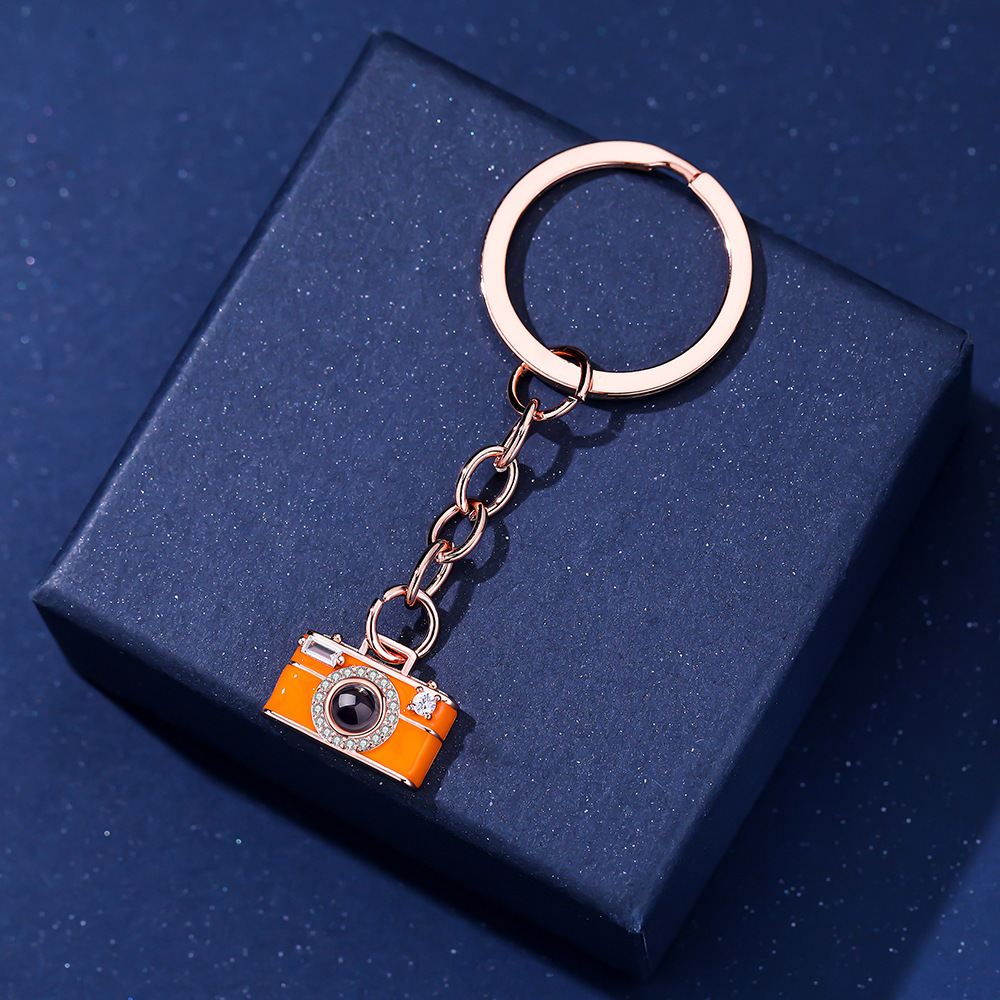 Personalized Photo Keychain Projection Gem Camera Keyring Anniversary Gifts for Her - CustWitUK