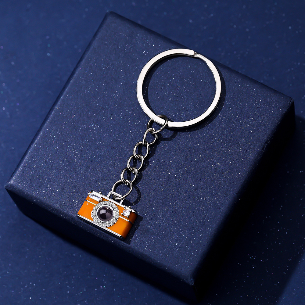 Personalized Photo Keychain Projection Gem Camera Keyring Anniversary Gifts for Her - CustWitUK