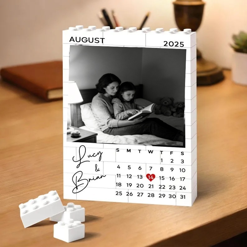 Custom Photo Brick Puzzle Frame – Build Warmth, A Sweet Gift for Mom & Mother's Day - CustWitUK