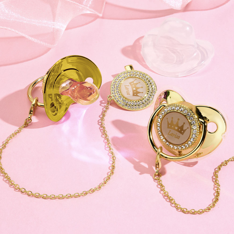 Personalized Name Exquisite Handmade Pacifier Gift for Your Little One
