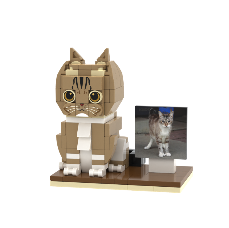 Personalized Pet Brick Figure Full Body Custom Dog with Photo – Unique Father’s Day Gift for Pet Lovers