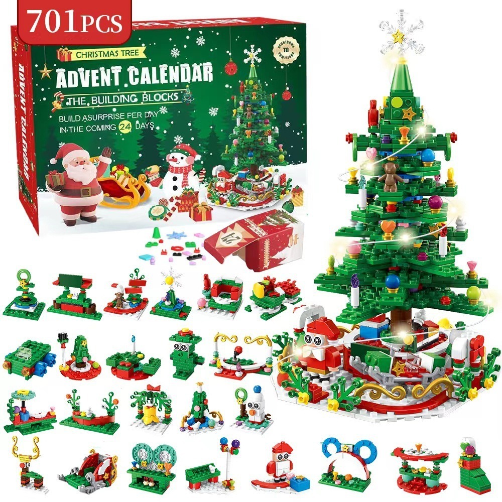DIY Advent Calendar Christmas Blocks Set 2025 – Surprise Blind Box Toy for Boys And Girls