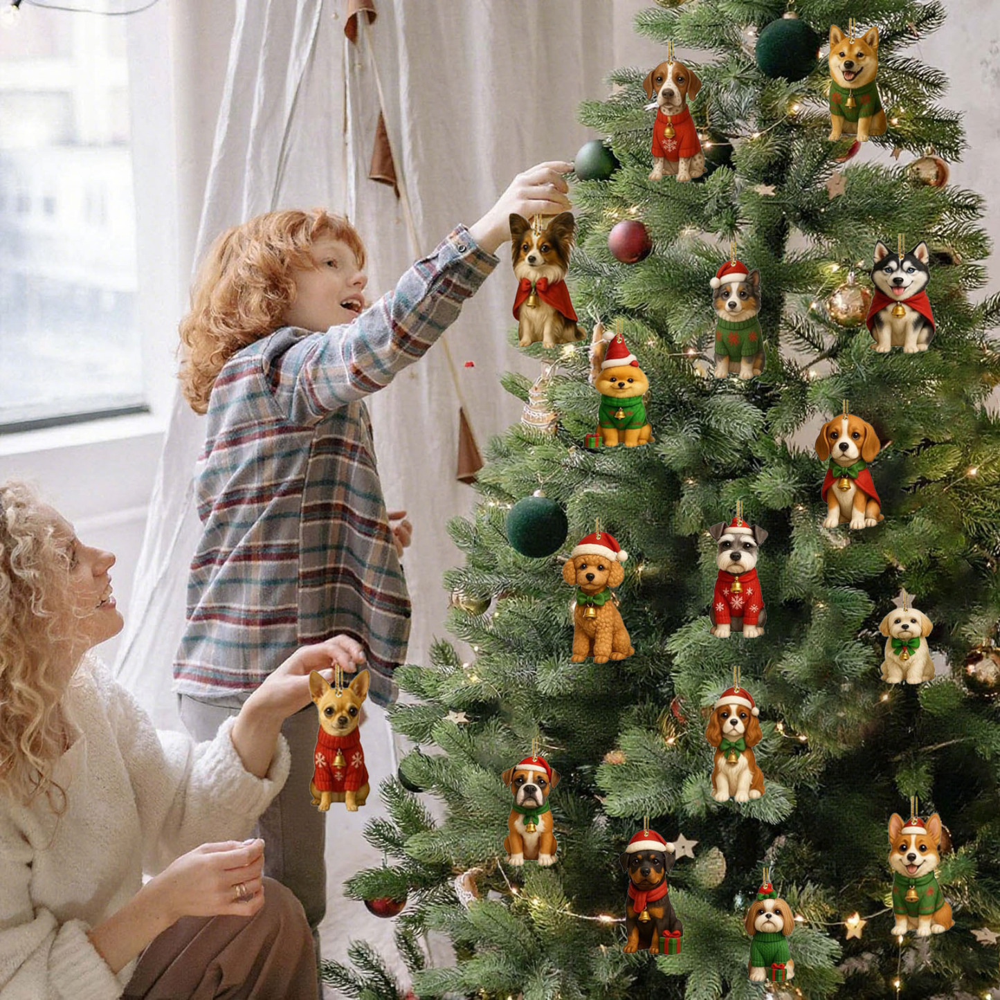 Christmas Advent Calendar Blind Box, 24-Day Surprise Acrylic Pet Themed Ornament for Cat & Dog Lovers, Holiday Countdown Gift