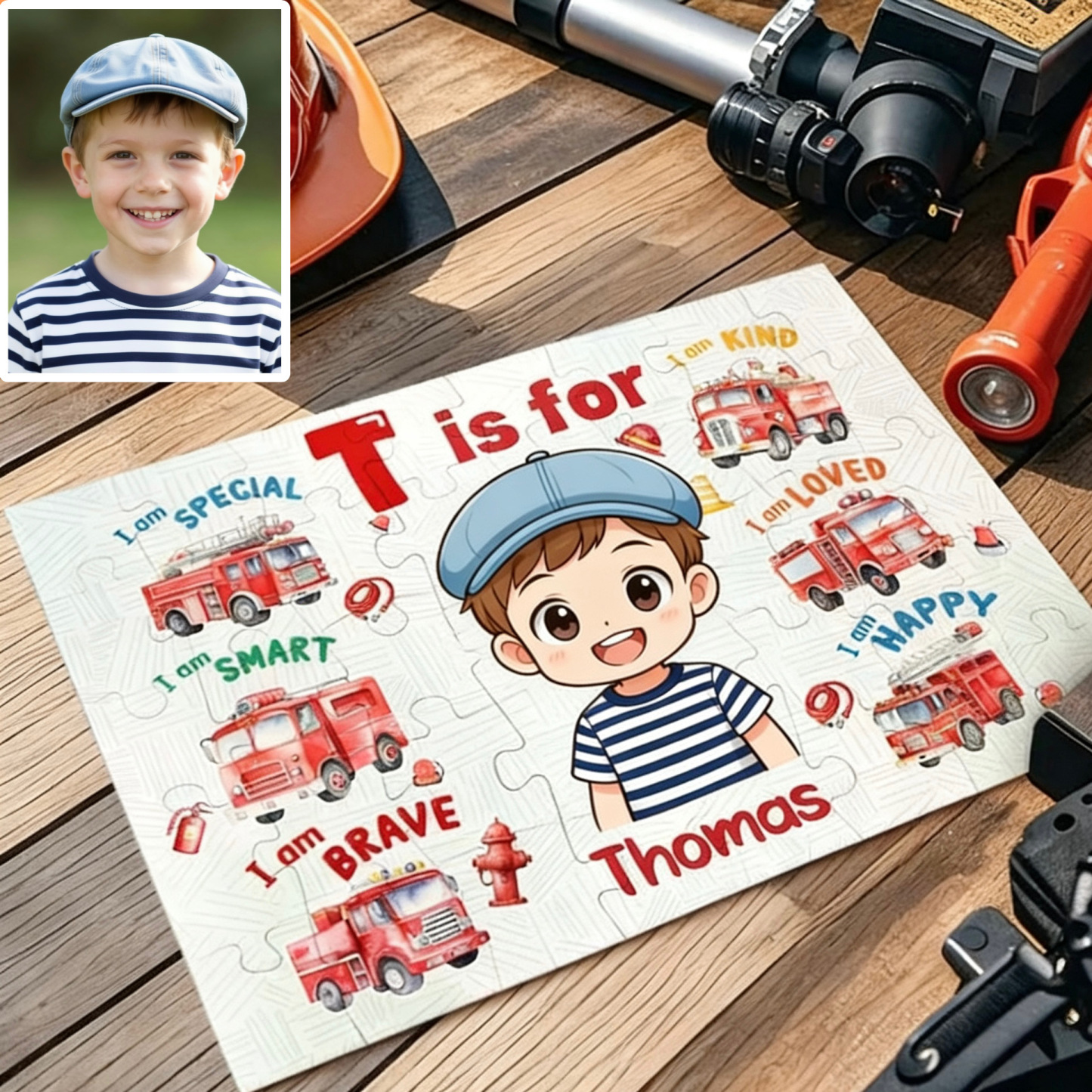 Custom Photo Cartoon Jigsaw Puzzle - Perfect Birthday Gift for Grandkids and Kids