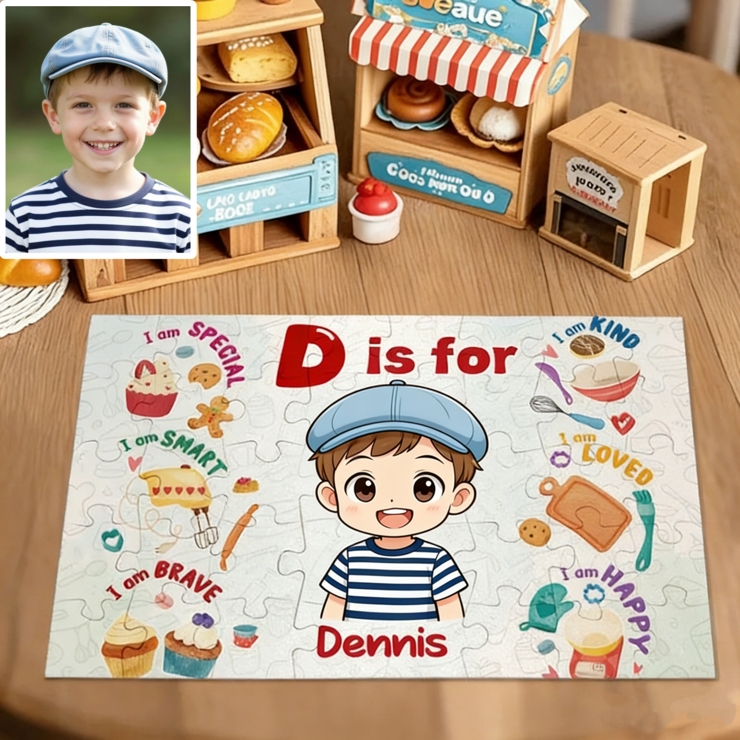 Custom Photo Cartoon Jigsaw Puzzle - Perfect Birthday Gift for Grandkids and Kids