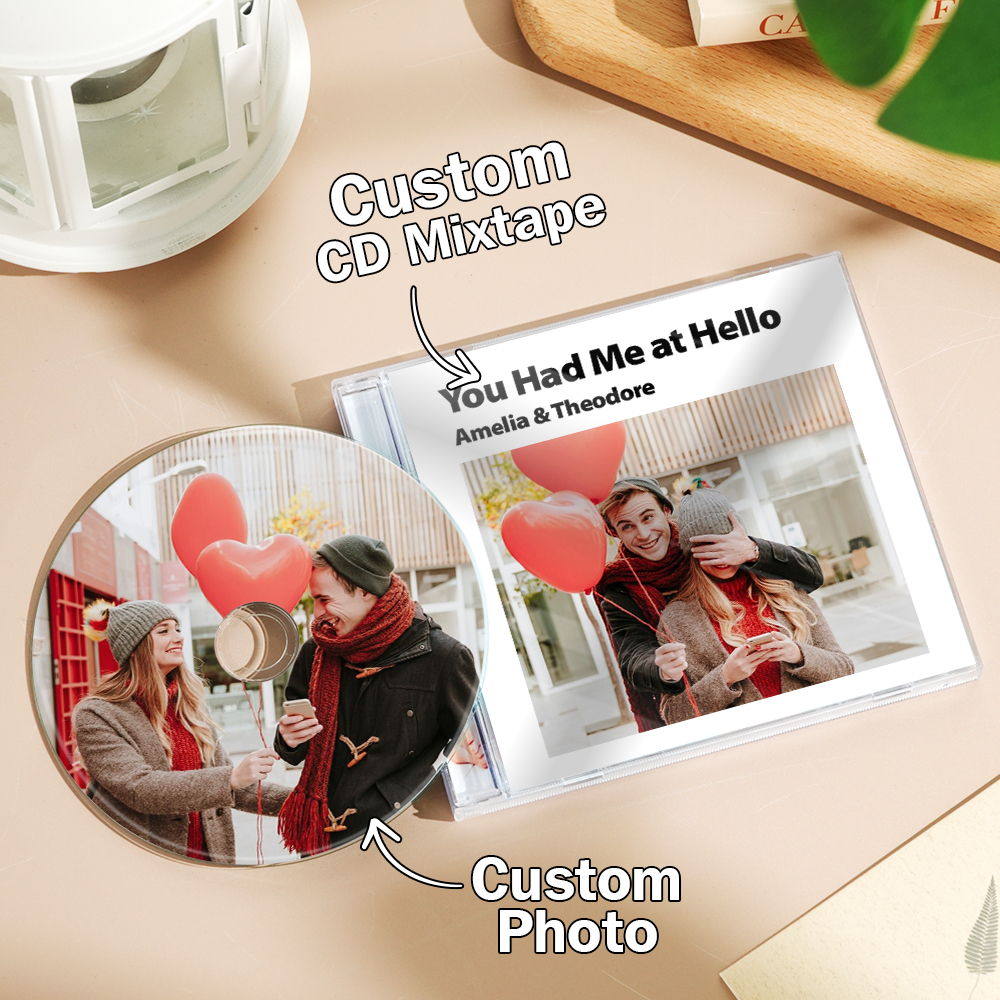 Custom Wedding CD Album | 5-16 Song Personalized Playlist in Elegant Jewel Case, Bride & Groom Gift