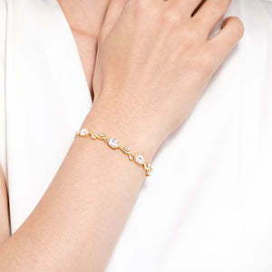 Elegant Floral Crystal Jewelry - Necklace, Bracelet or Matching Set - Gift For Lover