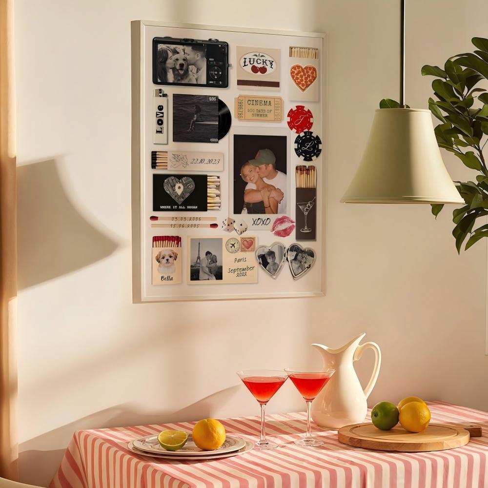 Custom Photo Matchbox Keepsake Frame – Personalized Memory Matchbox Display Anniversary & Valentine’s Day Gift