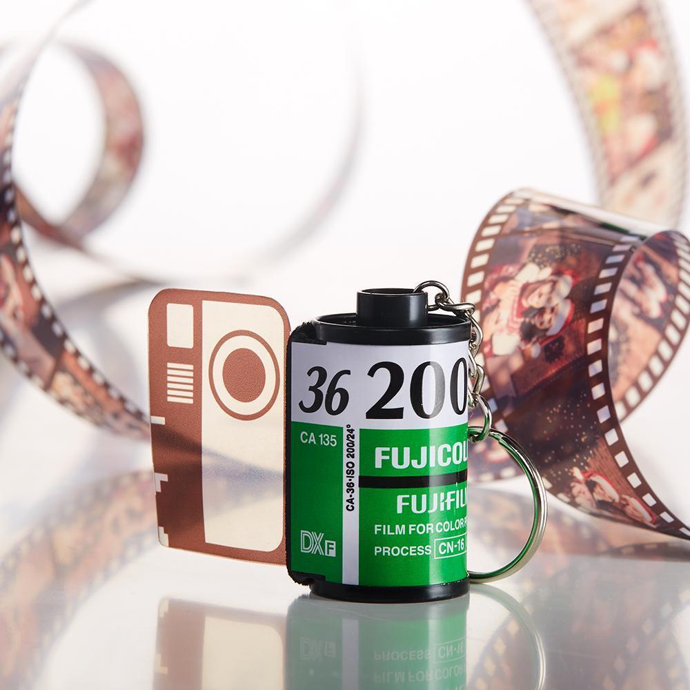 Personalized Photo Film Roll Keychain with Spotify Code Gift for Him - CustWitUK