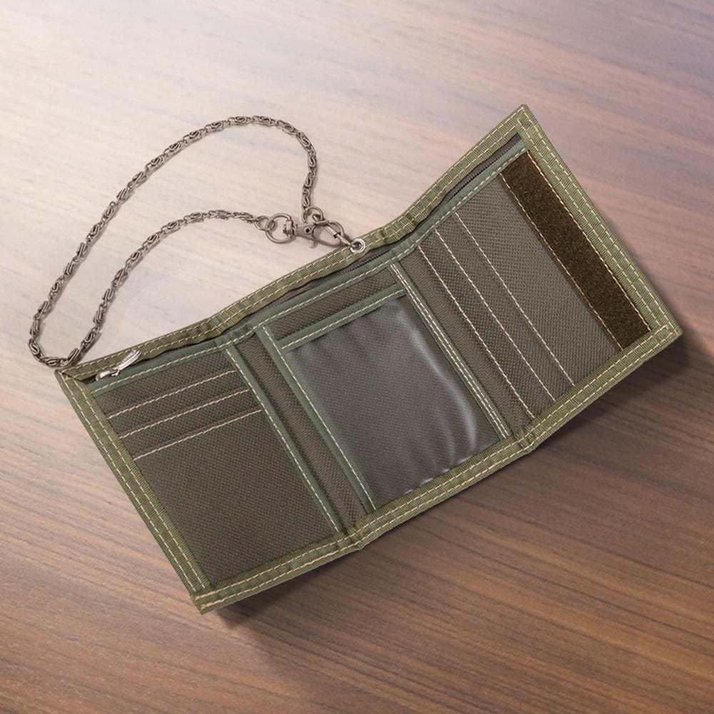 Trifold Nylon Wallet Gifts for Family Unisex Velcro Closure Credit Card Holder - CustWitUK