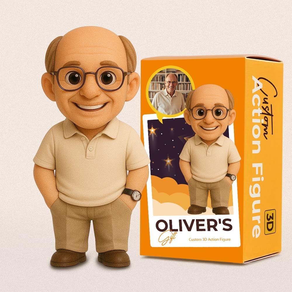 Custom Dad 3D Action Figure from Photo Personalized Toy Figure Custom Action Figure Gifts For Dad